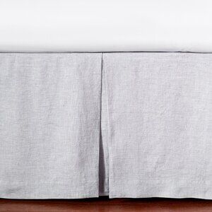 Pottery Barn Kids Light Gray Linen Crib Bedskirt